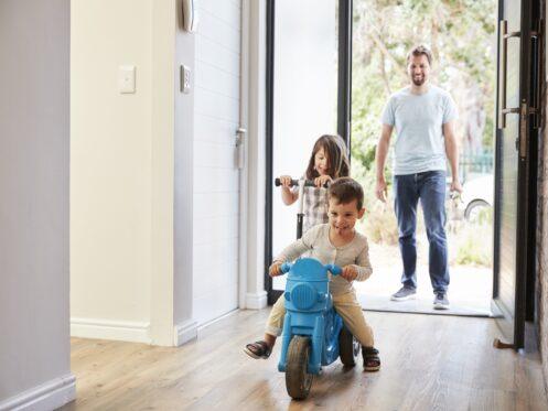 Family Entering Home after Air Purifier Installation in Denver, CO